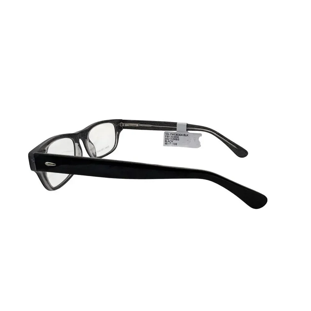 NO BRAND YG FM13030A BLACK AUTHENTIC EYEGLASSES FRAMES 48-17-135